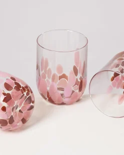 Alegria - Glass large drops amber pink
