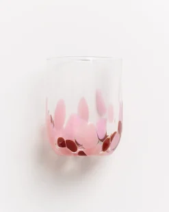 Alegria - Glass large drops amber pink