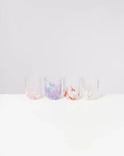 Alegria - Set of 4 glasses large drops mix