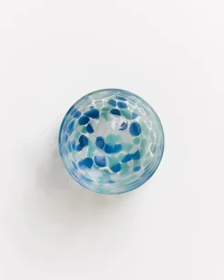 Alegria set of 4 glass large drops blue white