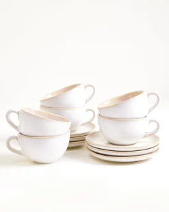 Areia 6-Piece Set Cappuccino Cup & Small Saucer classic sand