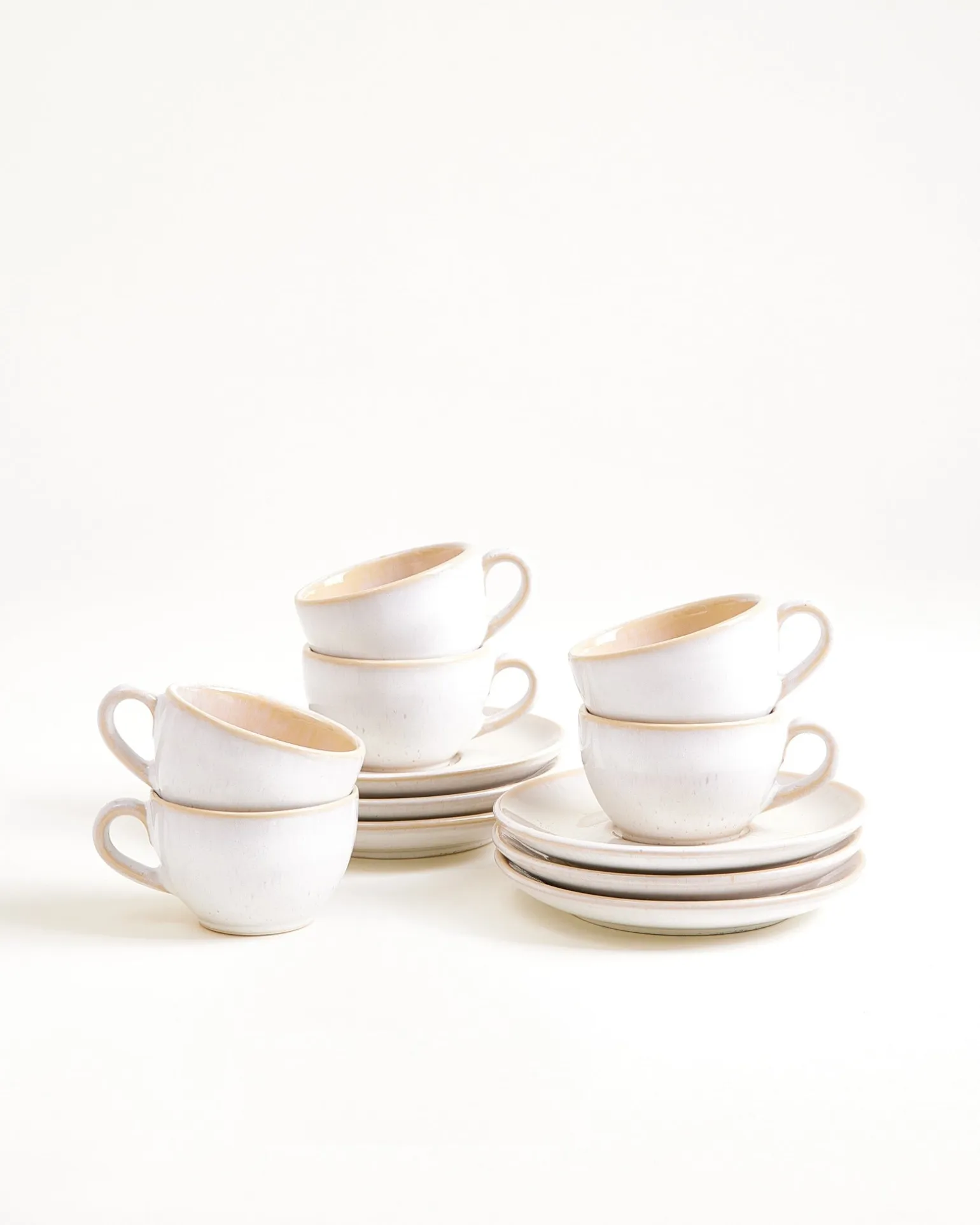 Areia 6-Piece Set Espresso Cup & Espresso Saucer classic sand