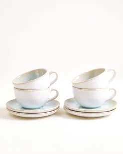 Areia - Small cappuccino cup & saucer classic azure Set of 4