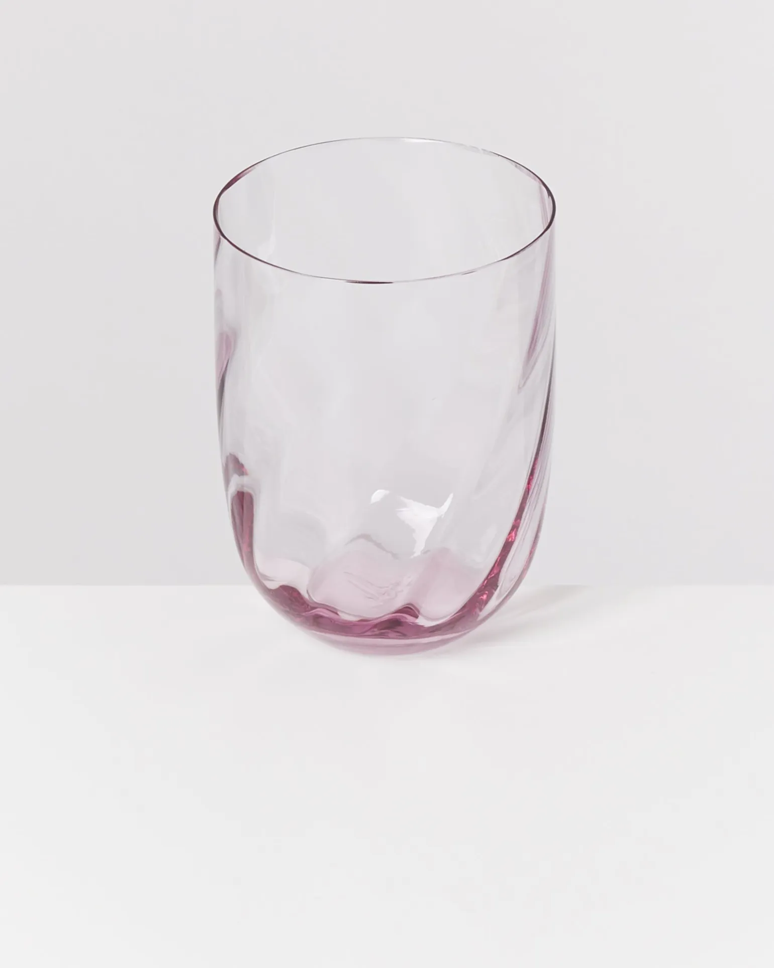 Calma - Set of 4 glass large swirl purple