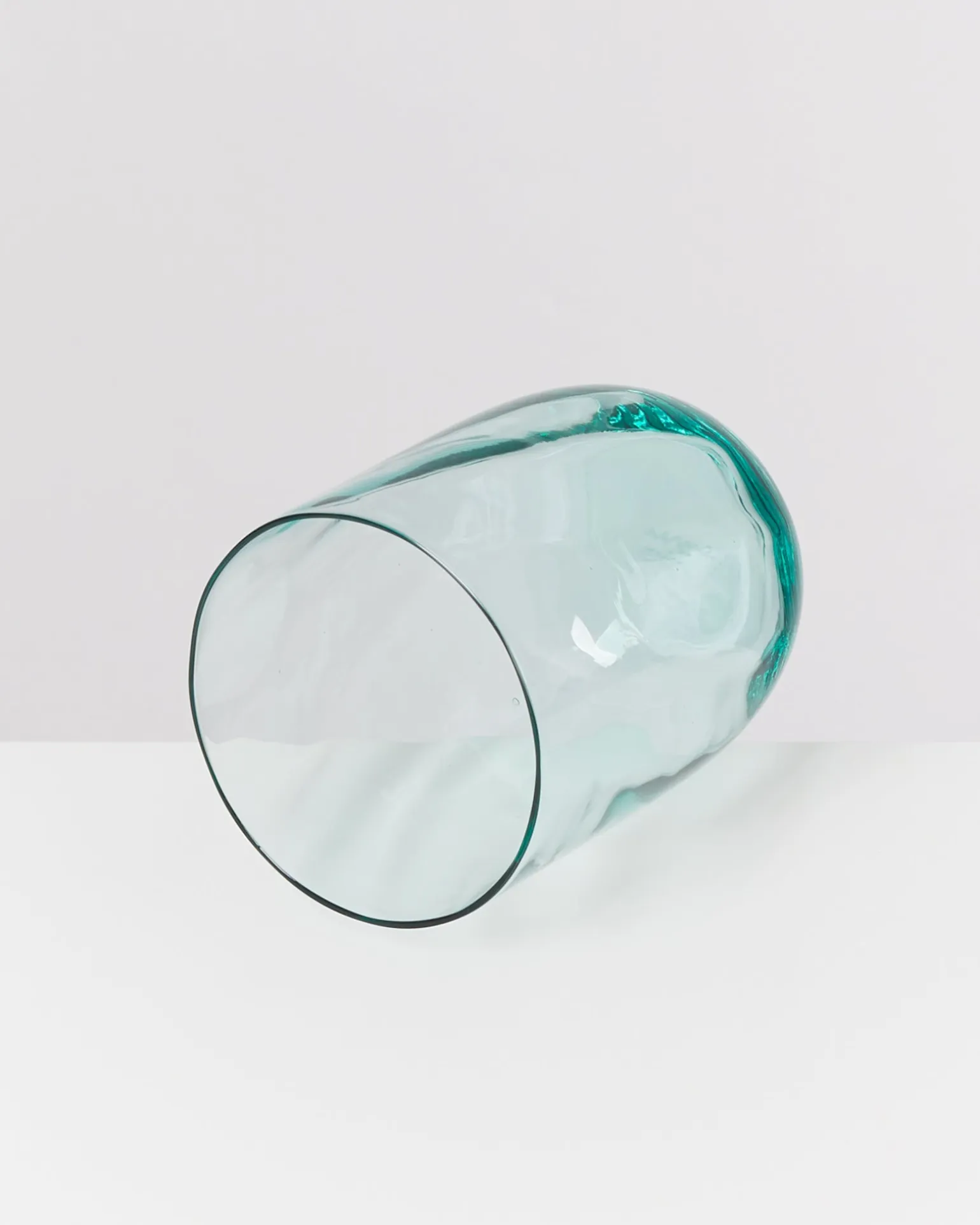 Calma - Set of 6 glass large swirl green