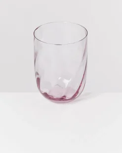 Calma - Set of 6 glass large swirl purple