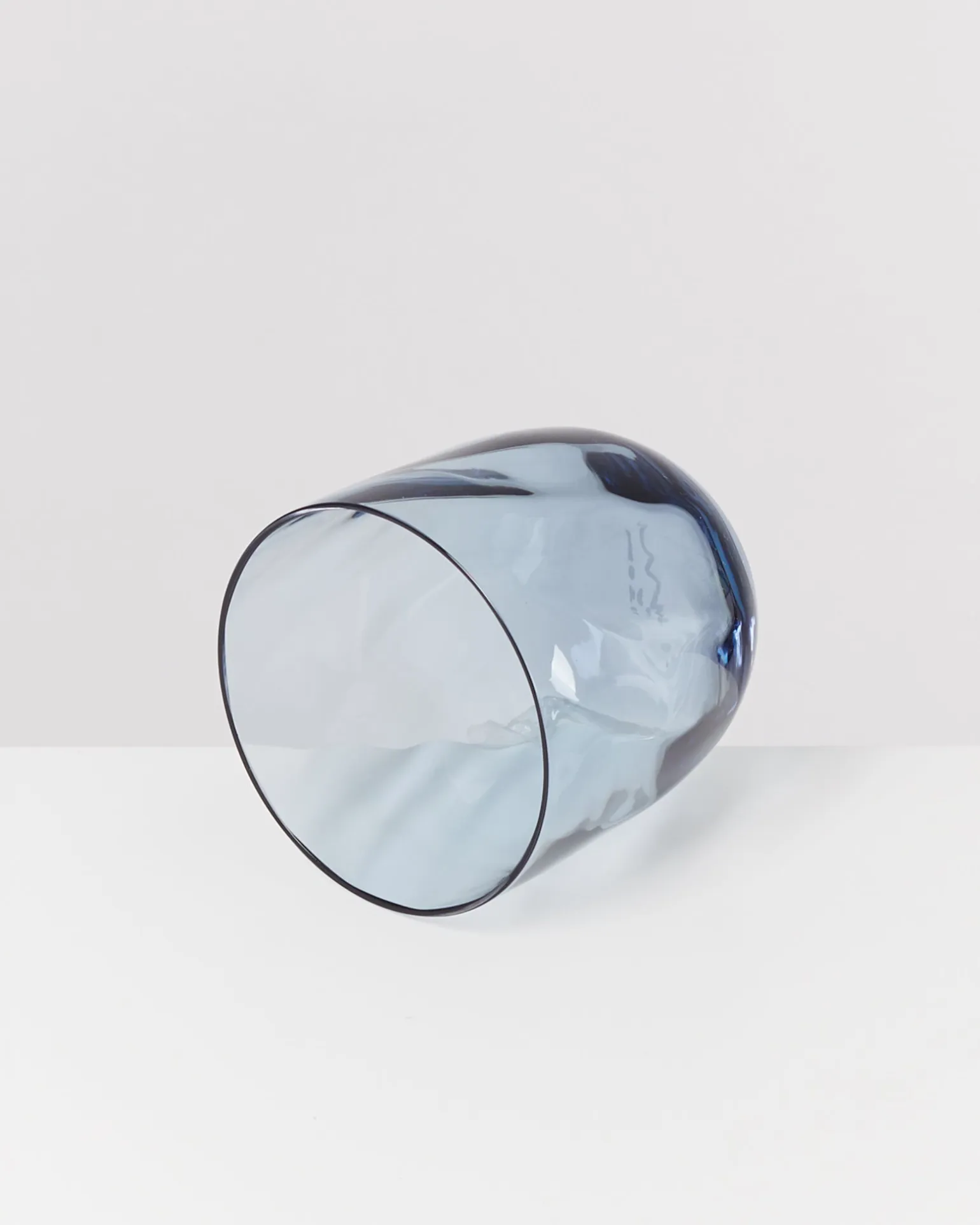 Calma - Set of 6 glass small swirl blue