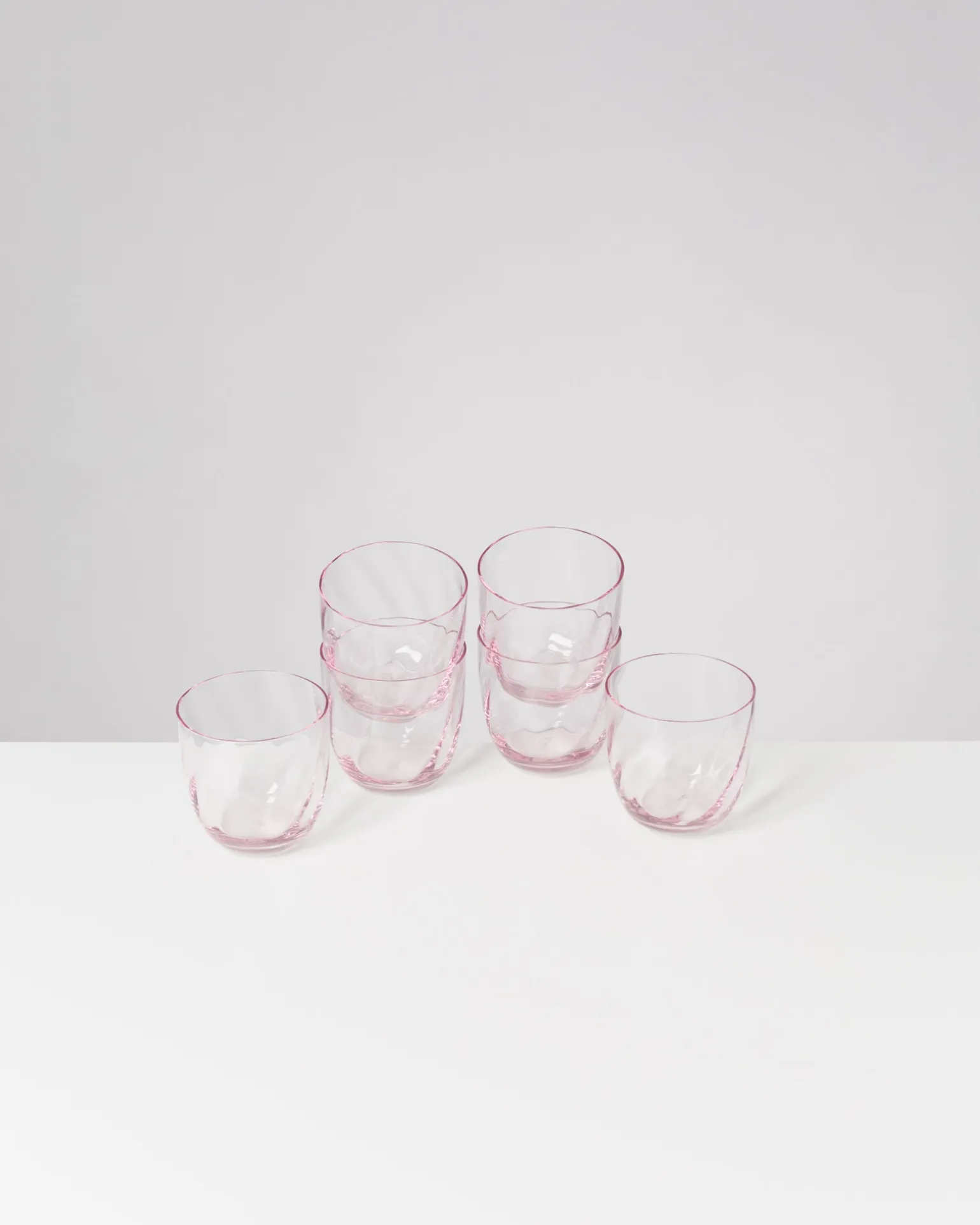 Calma - Set of 6 glass small swirl rosé