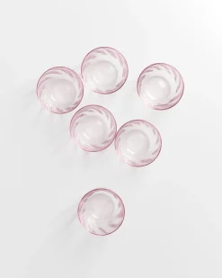Calma - Set of 6 glass small swirl rosé
