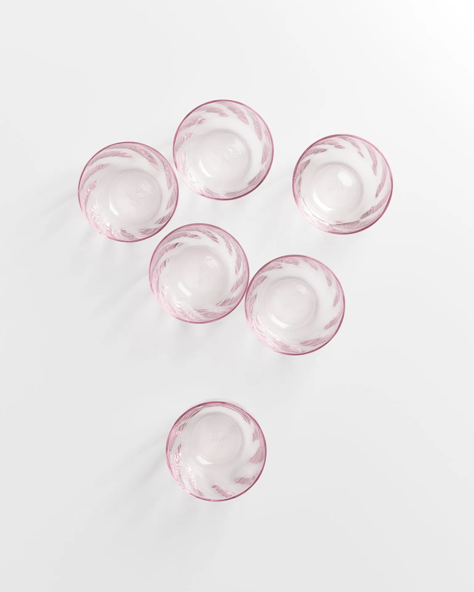 Calma - Set of 6 glass small swirl rosé