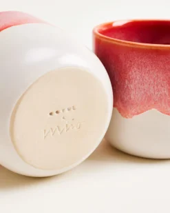Coimbra - Set of 6 cups small pink cream