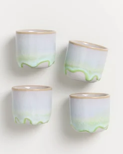 Coimbra - Set of 4 Espressocups pastel green