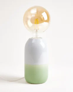 Farol - Ceramic lamp light blue sage