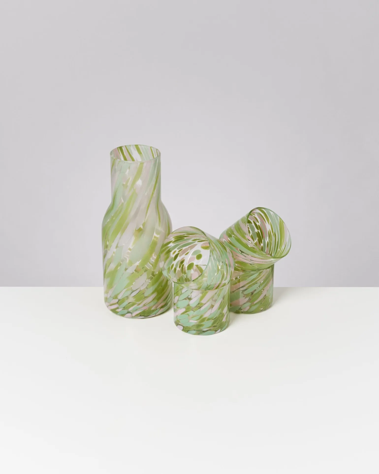 Joia Drops - Set of 5 pieces small green pink
