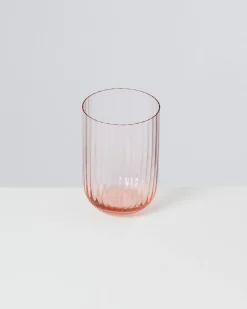 Joia - Glas riffled pink opal