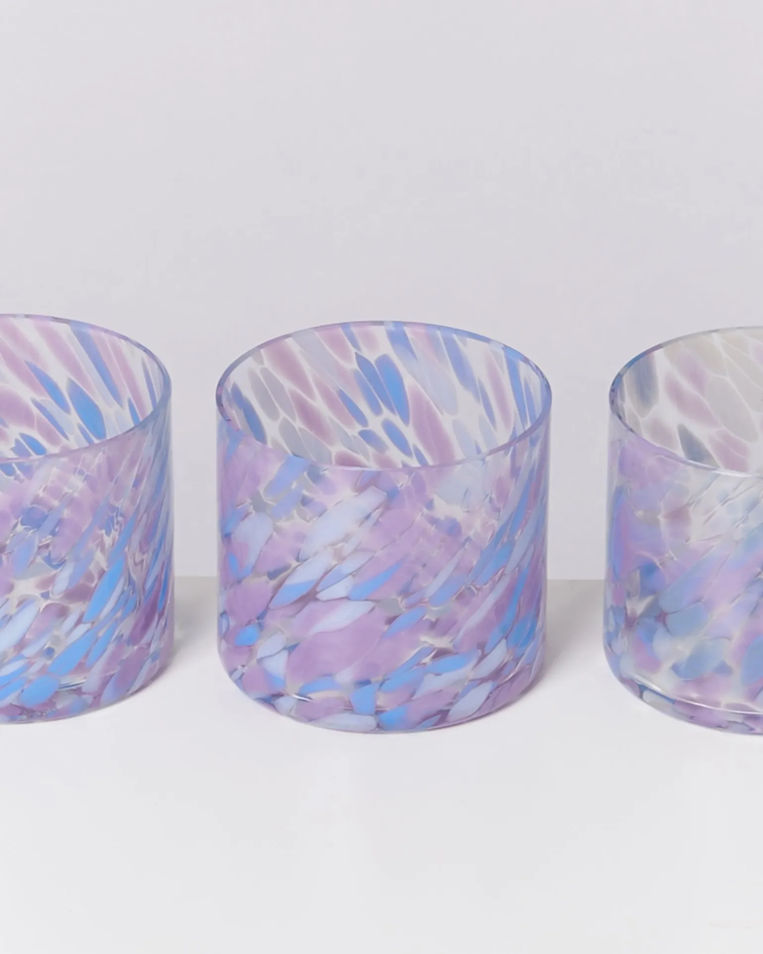 Joia - Glass small drops blue lilac