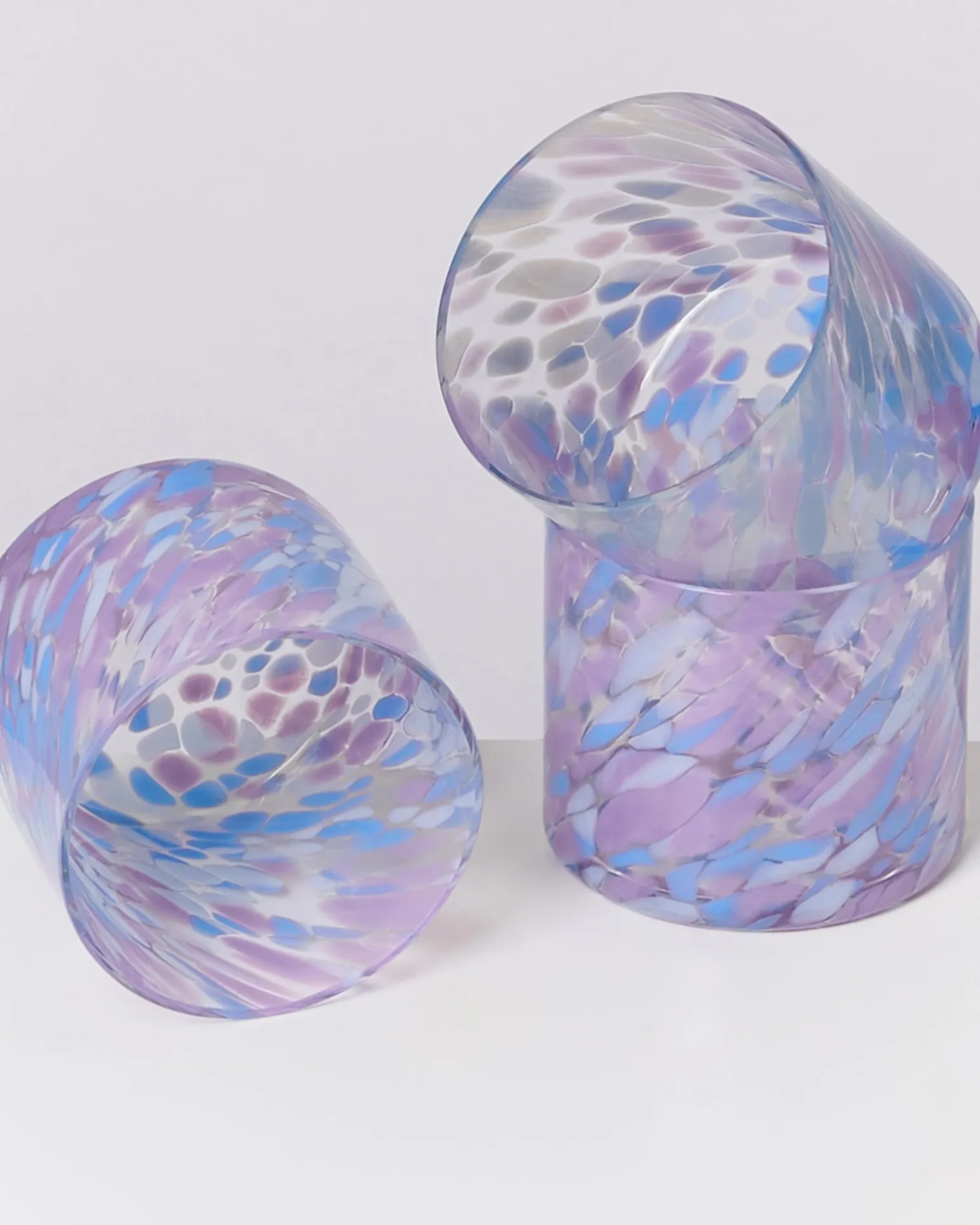 Joia - Glass small drops blue lilac