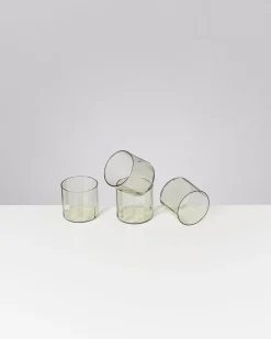Joia - Set of 4 glasses flower emerald