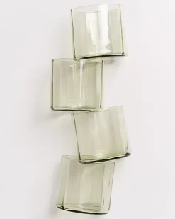 Joia - Set of 4 glasses flower emerald