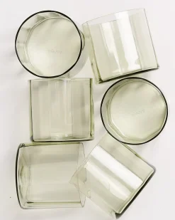 Joia - Set of 6 glasses flower emerald