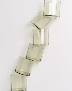 Joia - Set of 6 glasses flower emerald