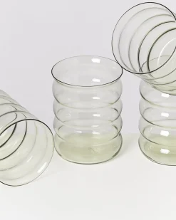 Joia - Set of 4 glasses large bubble emerald