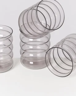 Joia - Set of 4 glasses large bubble amethiste