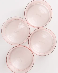 Joia - Set of 4 glasses large bubble pink opal