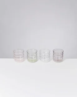 Joia - Set of 4 glasses small bubble mix