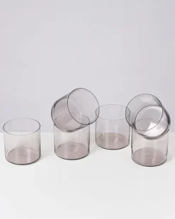 Joia - Set of 6 glass small amethist