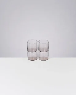 Joia set of 4 glass small amethist
