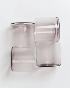 Joia set of 4 glass small amethist