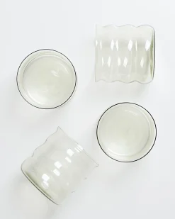 Joia - Set of 4 glass small bubble emerald