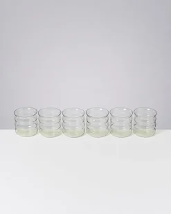 Joia - Set of 6 glass small bubble emerald