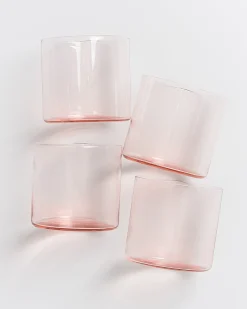 Joia - Set of 4 glass small pink opal