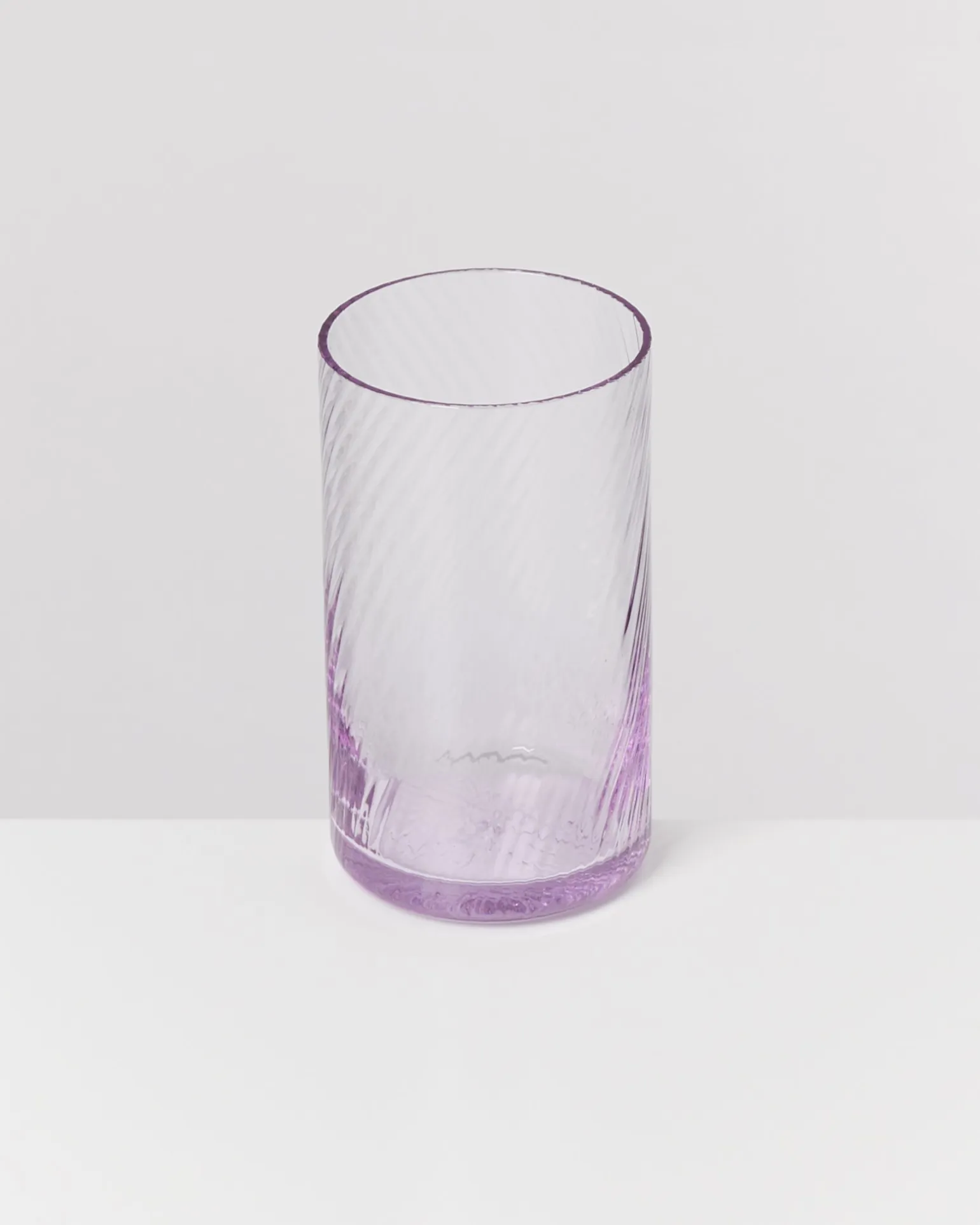 Leiria Glas klein riffled lila 4er-Set