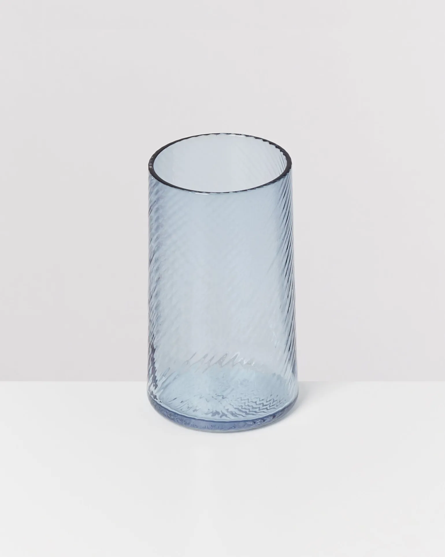 Leiria - Glass riffled blue