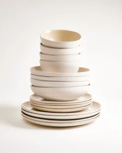 Lorosa - Tableware set sand 16 pieces
