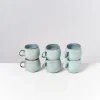 Mae - Set of 6 Mugs small mint