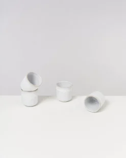 Melides -Set of 4 small cups white