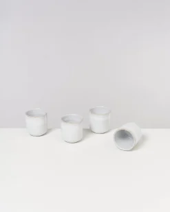 Melides -Set of 4 small cups white