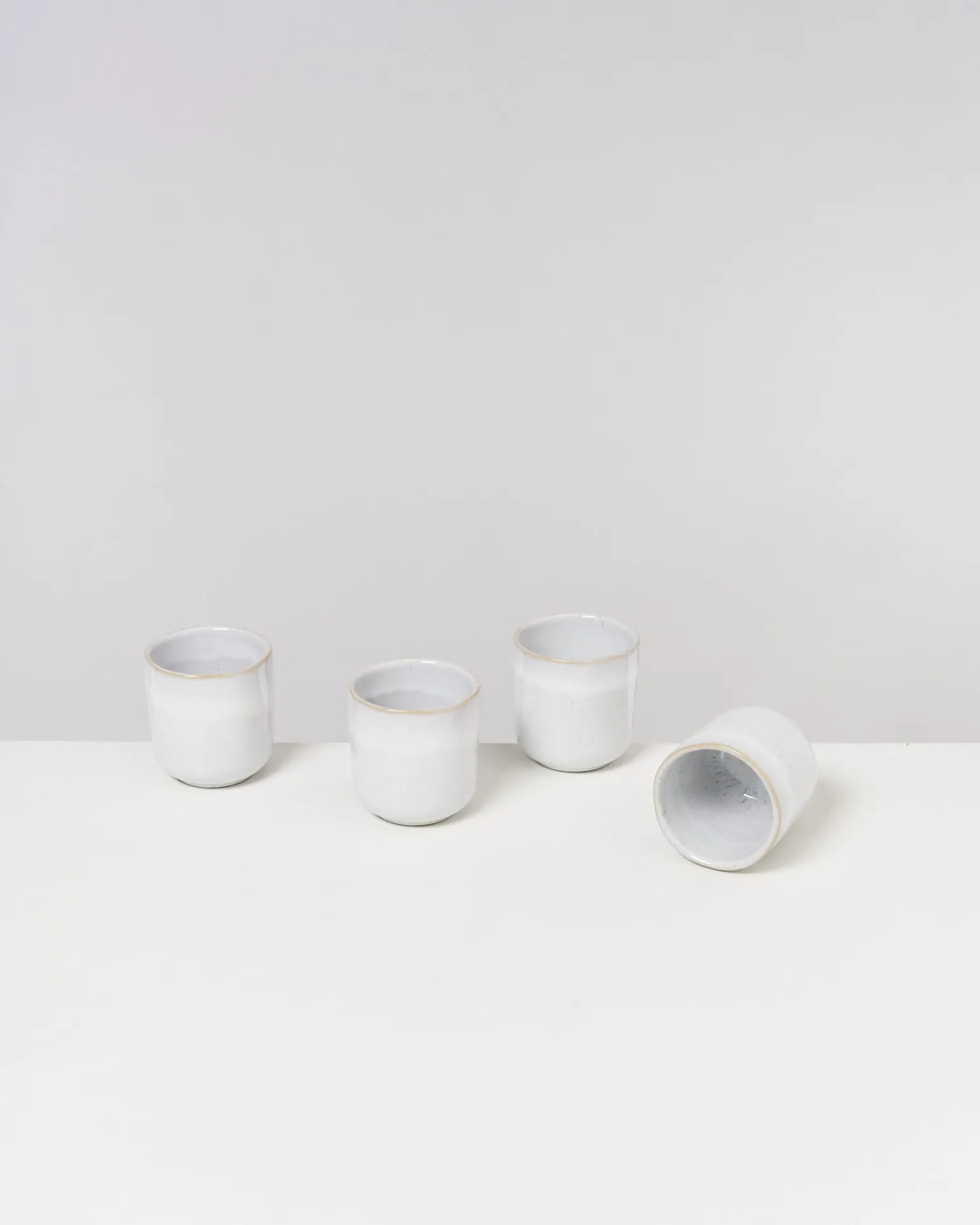 Melides -Set of 4 small cups white