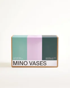 Mino - Vase S Set of 3 dark green purple sage