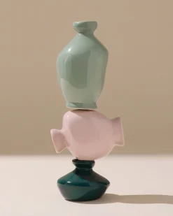 Mino - Vase S Set of 3 dark green purple sage