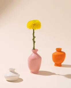 Mino - Vase S Set of 3 sand orange pink