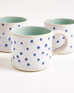 Nódoa - Large mug dotted mint blue Set of 6