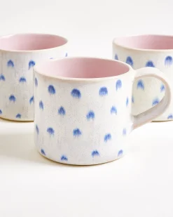 Nódoa - Large mug dotted pink blue Set of 4