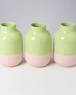 Nuno Vase L lime rose