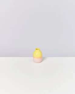 Nuno vase S - yellow rose