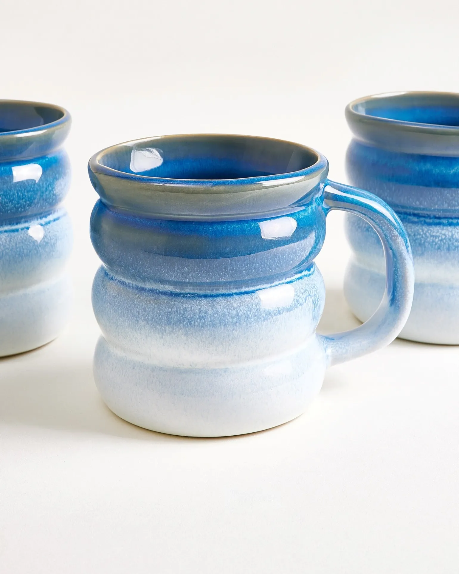 Ombra Tasse groß bubble dunkelblau hellblau 6er-Set